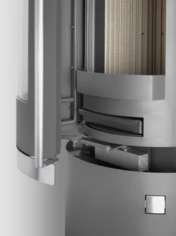 Poêle à bûche Reno R, JUSTUS, 6 kw beige / noir