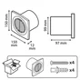 Aérateur extracteur intermittent à interrupteur EQUATION Standard 100 mm