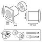 Aérateur extracteur intermittent à interrupteur EQUATION Slim silence 100 mm