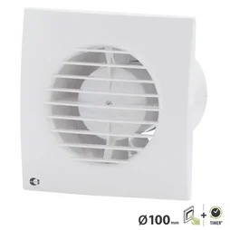 Aérateur extracteur intermittent à minuterie EQUATION Slim silence 100 mm