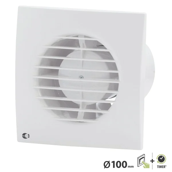 Aérateur extrateur intermittent minuterie slim silence 100mm equation