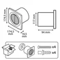 Aérateur extracteur intermittent à interrupteur EQUATION Slim silence 120 mm