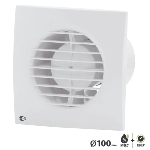 Aérateur extracteur intermi detect humidite slim silent 100mm equation