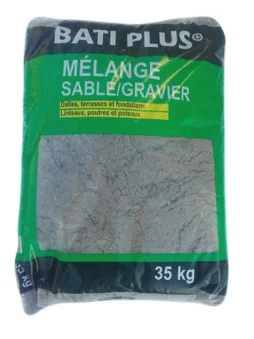 Mélange de sable / gravier  0/14 en sachet, BATI PLUS, 35 kg