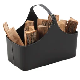 Panier à bûches Alpha, DIXNEUF, L.52 x H.35 cm noir