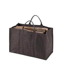 Sac à bûches gris DIXNEUF Natureo l.63 x H.41 cm