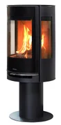 Poêle à bûche 9.3 lux, ADURO, 6 kW noir