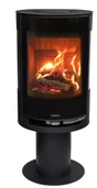 Poêle à bûche 9.3 lux, ADURO, 6 kW noir