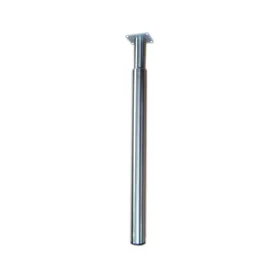 Pied de plan de travail cylindrique réglable inox brossé gris, de 70 à 110 cm