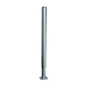 Pied de plan de travail cylindrique réglable inox brossé gris, de 70 à 110 cm