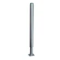 Pied de plan de travail cylindrique réglable inox brossé gris, de 70 à 110 cm