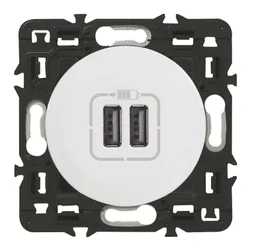 Prise Chargeur Double Usb Céliane, Legrand, Blanc