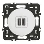 Prise Chargeur Double Usb Céliane, Legrand, Blanc