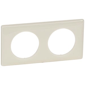 Plaque Double Celiane, Legrand Ivoire