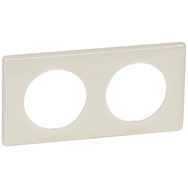 Plaque Double Celiane, Legrand Ivoire