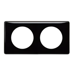 Plaque Double Celiane, Legrand Noir