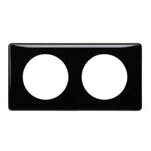 Plaque Double Celiane, Legrand Noir