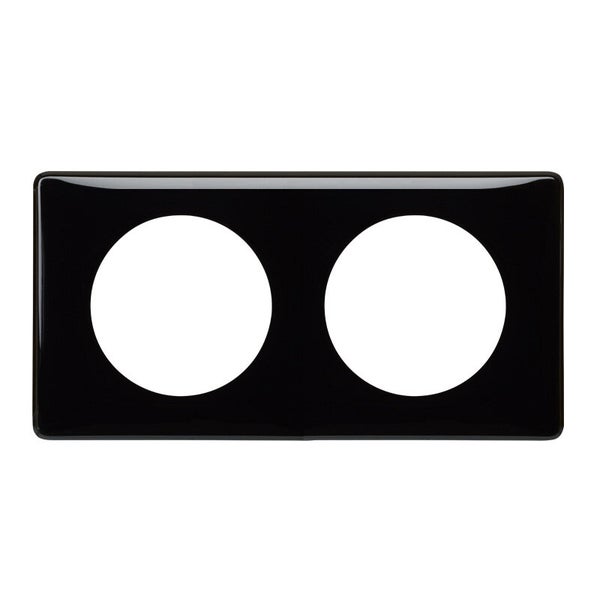 Plaque Double Celiane, Legrand Noir