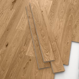 Parquet contrecollé forte chêne blond vitrifié M BARLINEK, l.13 cm