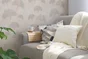 Papier Peint Vinyle Sur Intissé Ginkgo Argent
