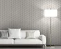 Papier Peint Vinyle Origami Paillette Gris Argent
