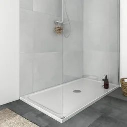 Receveur de douche extraplat résine blanc L. 140 x L. 80 cm, EASY SENSEA