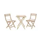 Salon de jardin acacia beige Solis origami, 2 personnes
