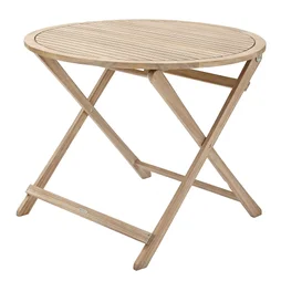 Table de jardin NATERIAL Solis rond acacia, 4 personnes