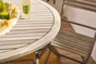 Table de jardin NATERIAL Solis rond acacia, 4 personnes