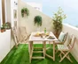 Salon de jardin acacia marron Solis compact, 4 personnes