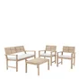 Salon bas de jardin bois acacia Solis NATERIAL, 4 personnes