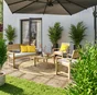 Salon bas de jardin bois acacia Solis NATERIAL, 4 personnes