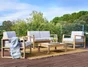 Salon bas de jardin bois beige Solaris NATERIAL, 4 personnes