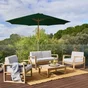 Salon bas de jardin bois beige Solaris NATERIAL, 4 personnes