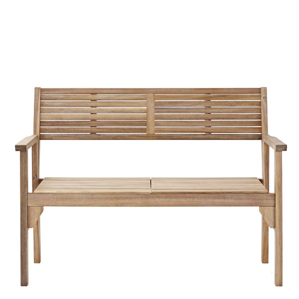 Banc de jardin NATERIAL Solis en bois naturel