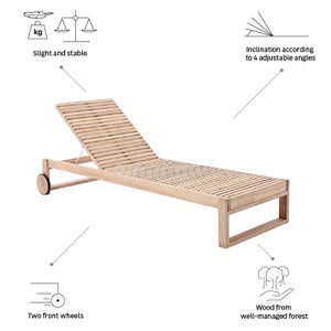 Bain de soleil en bois NATERIAL Solaris