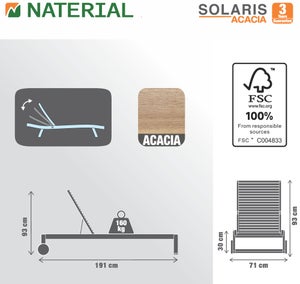 Bain de soleil en bois NATERIAL Solaris