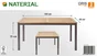 Table de jardin NATERIAL Oris rectangulaire eucalyptus, 6 personnes