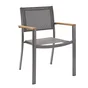 Fauteuil de jardin NATERIAL Oris en aluminium gris