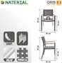 Fauteuil de jardin NATERIAL Oris en aluminium gris
