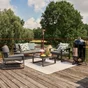 Salon bas de jardin aluminium gris anthracite Lyra NATERIAL, 4 personnes
