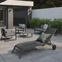 Salon bas de jardin aluminium gris anthracite Lyra NATERIAL, 4 personnes