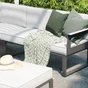 Salon de jardin aluminium gris anthracite Odyssea NATERIAL, 7 personnes