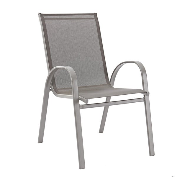 Fauteuil de jardin Alma en acier gris