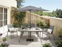 Fauteuil de jardin Alma en acier gris