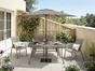 Table de jardin Alma rectangulaire gris 6 personnes