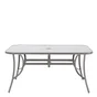 Table de jardin Alma rectangulaire gris 6 personnes