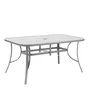 Table de jardin Alma rectangulaire gris 6 personnes