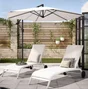 Parasol déporté Polar hexa taupe hexagonal, L.290 x l.290 cm