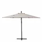 Parasol déporté Polar hexa taupe hexagonal, L.290 x l.290 cm
